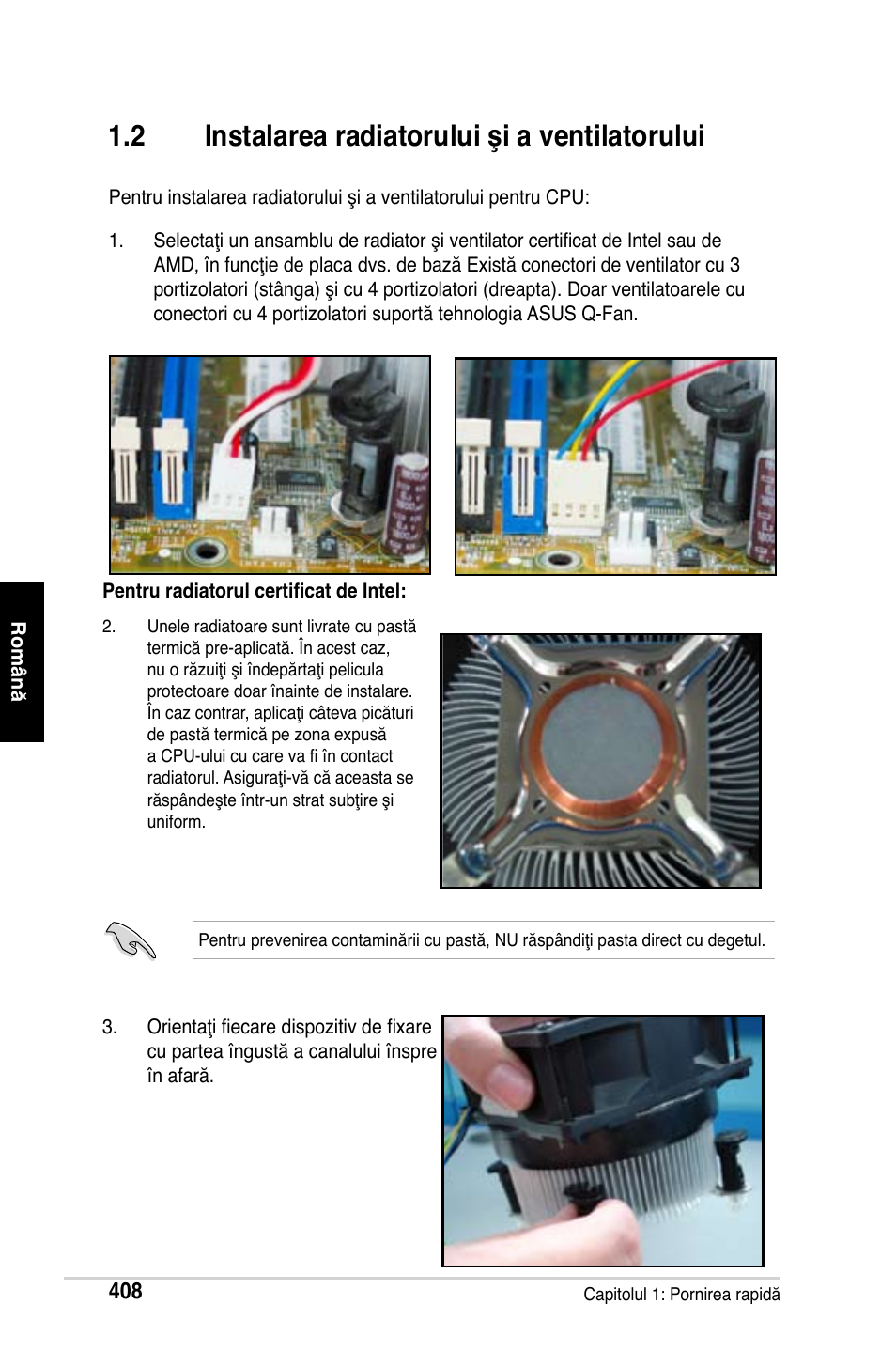 2 instalarea radiatorului şi a ventilatorului | Asus Motherboard User Manual | Page 409 / 721
