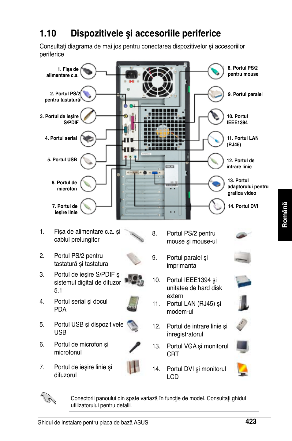 10 dispozitivele şi accesoriile periferice | Asus Motherboard User Manual | Page 424 / 721