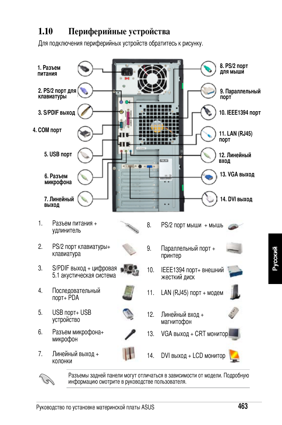 10 периферийные устройства | Asus Motherboard User Manual | Page 464 / 721