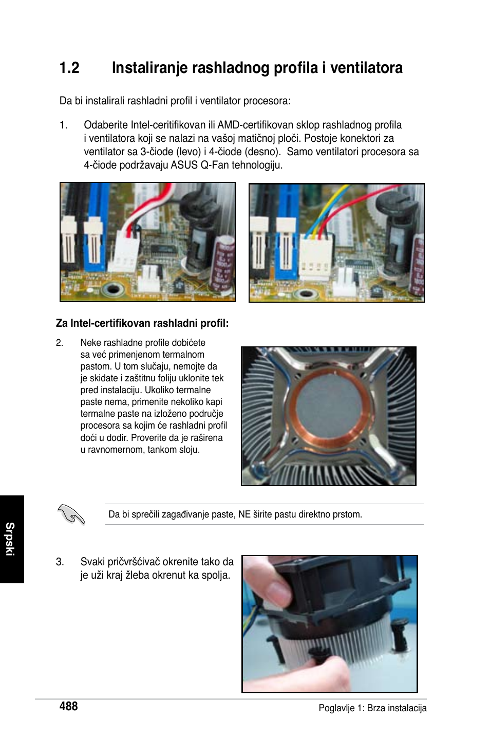 2 instaliranje rashladnog profila i ventilatora | Asus Motherboard User Manual | Page 489 / 721