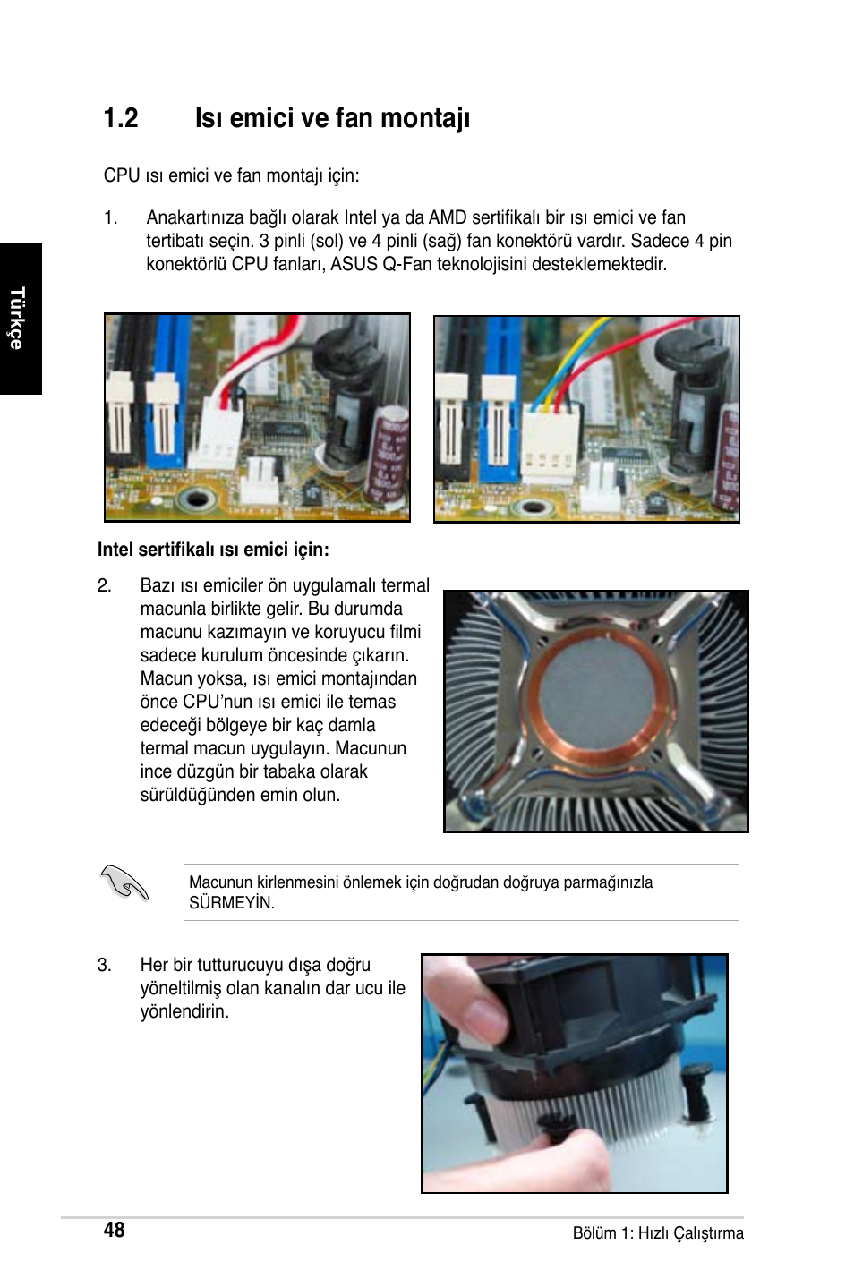 2 isı emici ve fan montajı | Asus Motherboard User Manual | Page 49 / 721