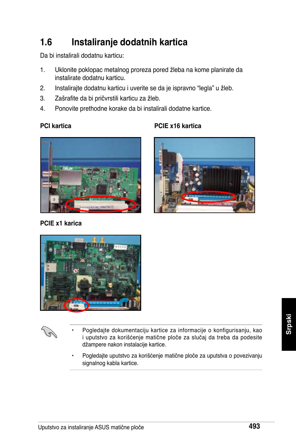 6 instaliranje dodatnih kartica | Asus Motherboard User Manual | Page 494 / 721