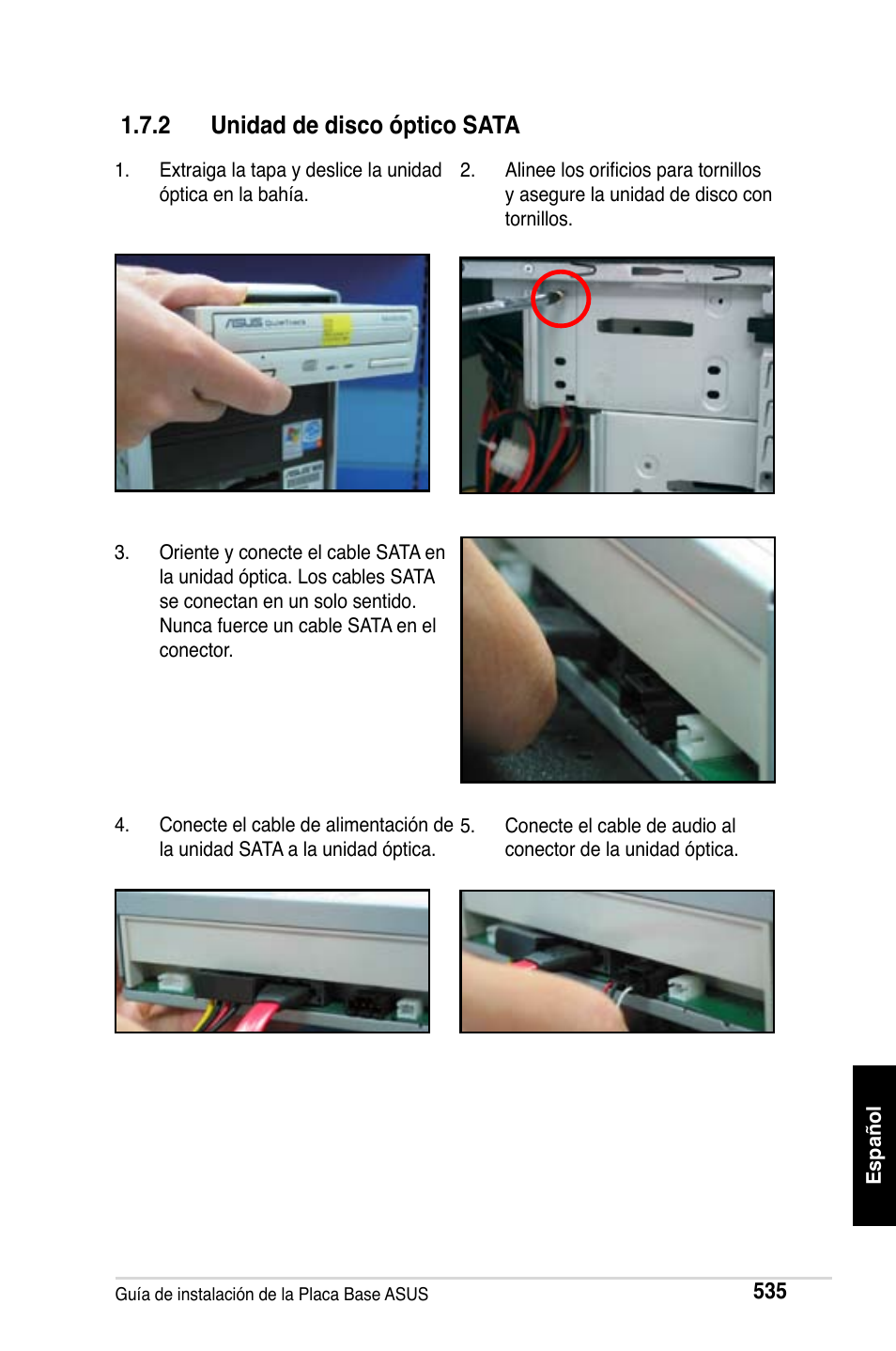 2 unidad de disco óptico sata | Asus Motherboard User Manual | Page 536 / 721