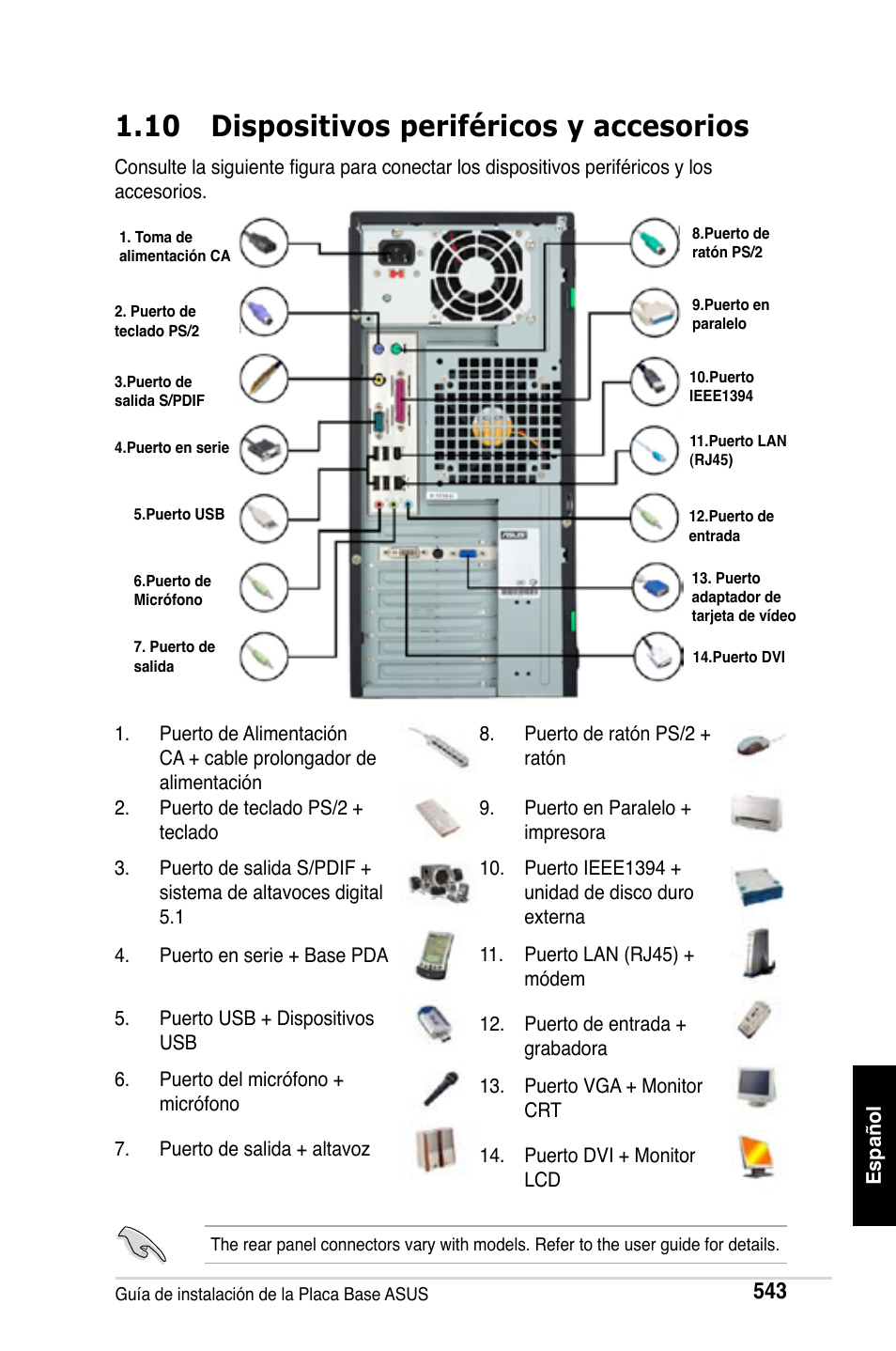 10 dispositivos periféricos y accesorios | Asus Motherboard User Manual | Page 544 / 721