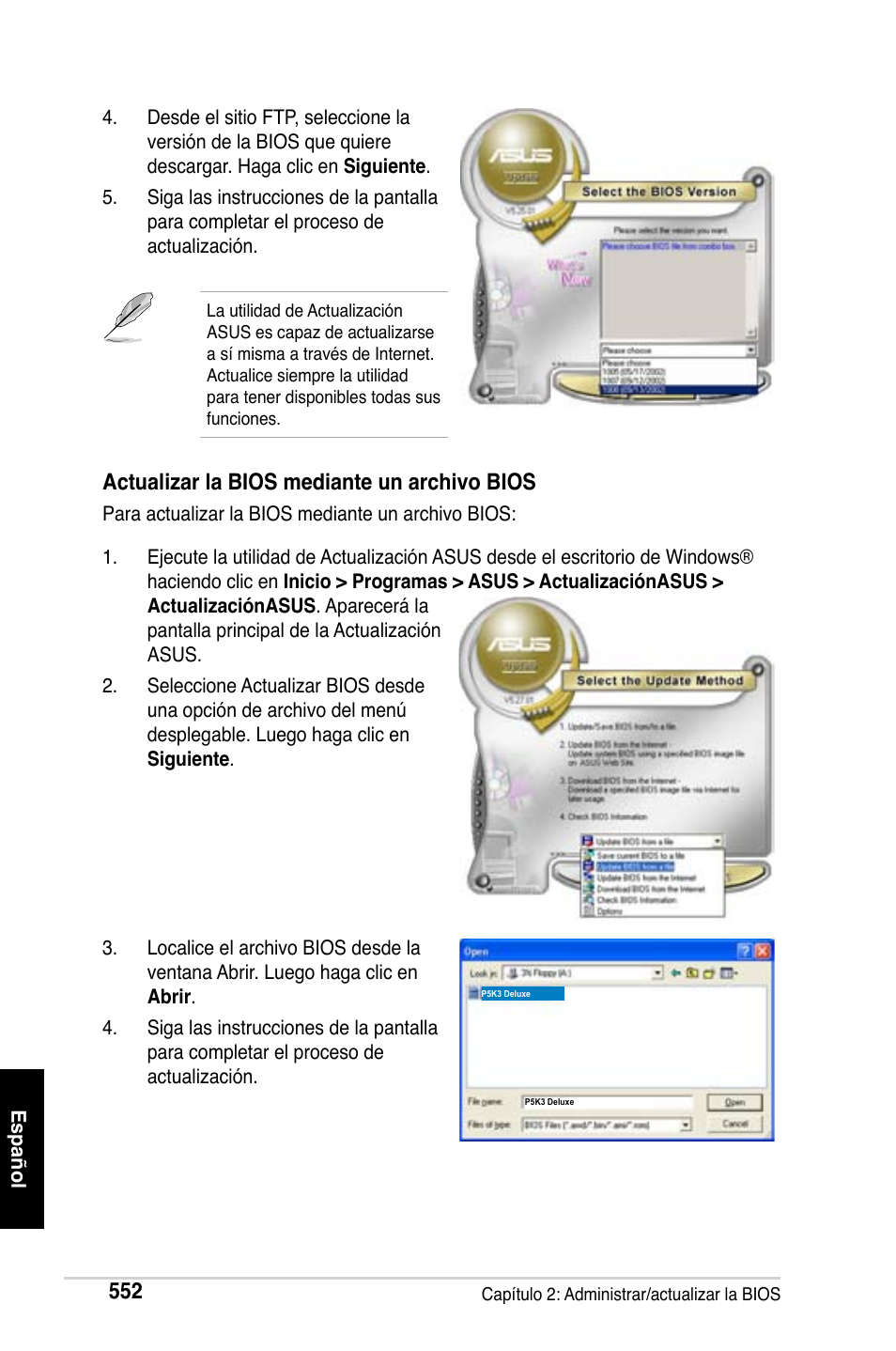 Actualizar la bios mediante un archivo bios | Asus Motherboard User Manual | Page 553 / 721