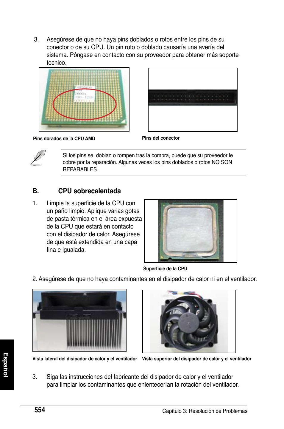 B. cpu sobrecalentada | Asus Motherboard User Manual | Page 555 / 721