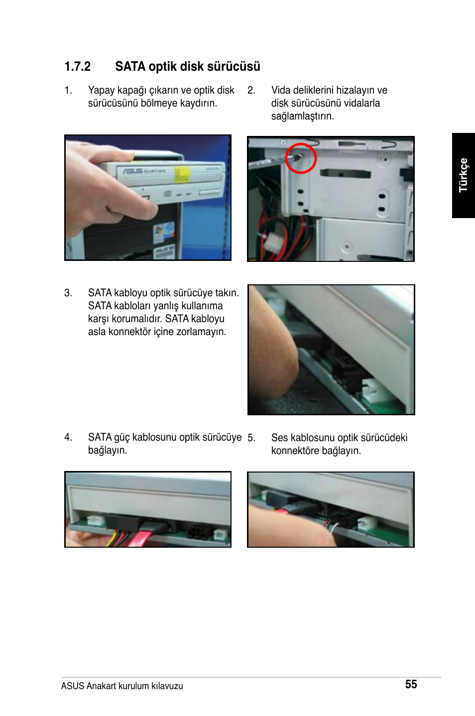 2 sata optik disk sürücüsü | Asus Motherboard User Manual | Page 56 / 721