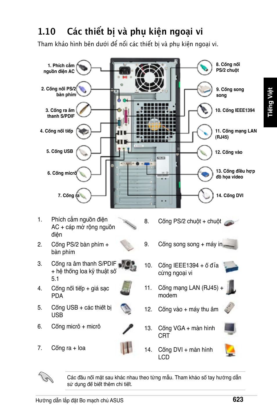 10 các thiết bị và phụ kiện ngoại vi | Asus Motherboard User Manual | Page 624 / 721