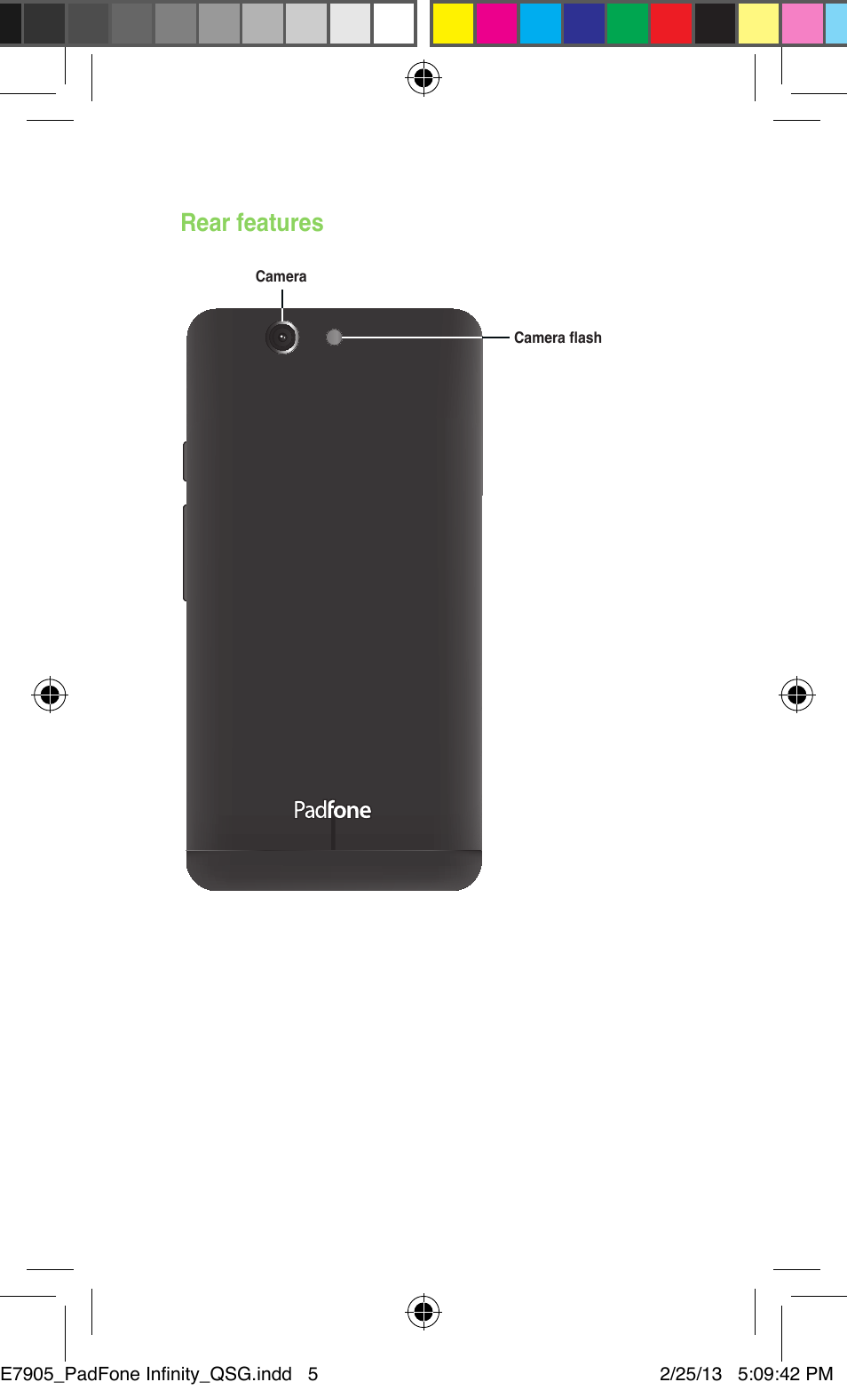 Rear features | Asus PadFone Infinity User Manual | Page 5 / 8