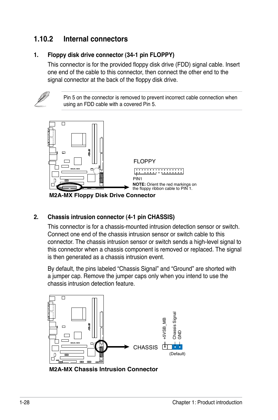 2 internal connectors | Asus M2A-MX User Manual | Page 40 / 92