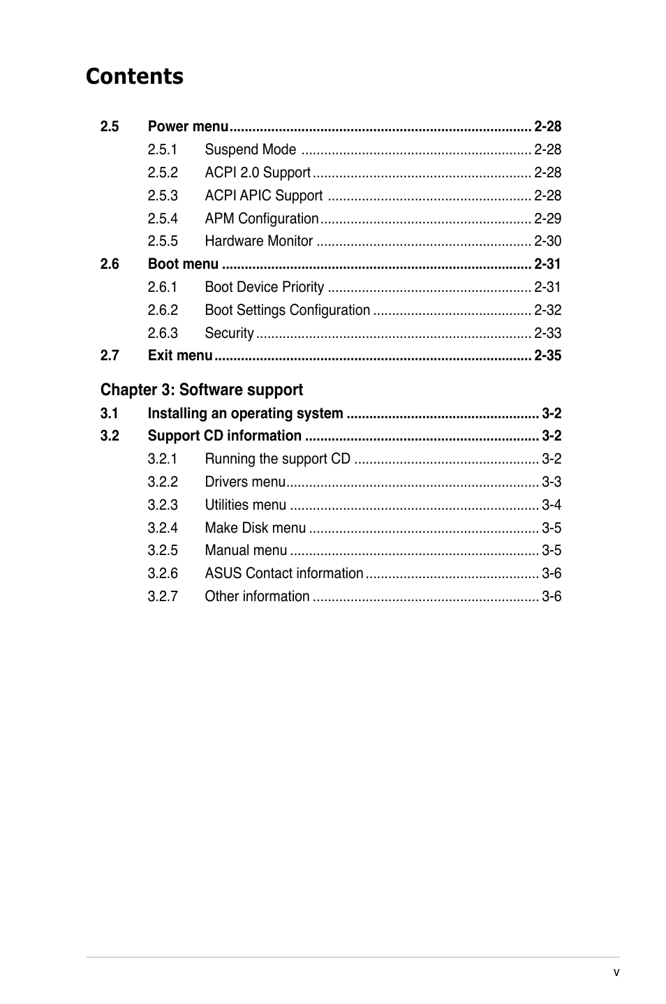 Asus M2A-MX User Manual | Page 5 / 92