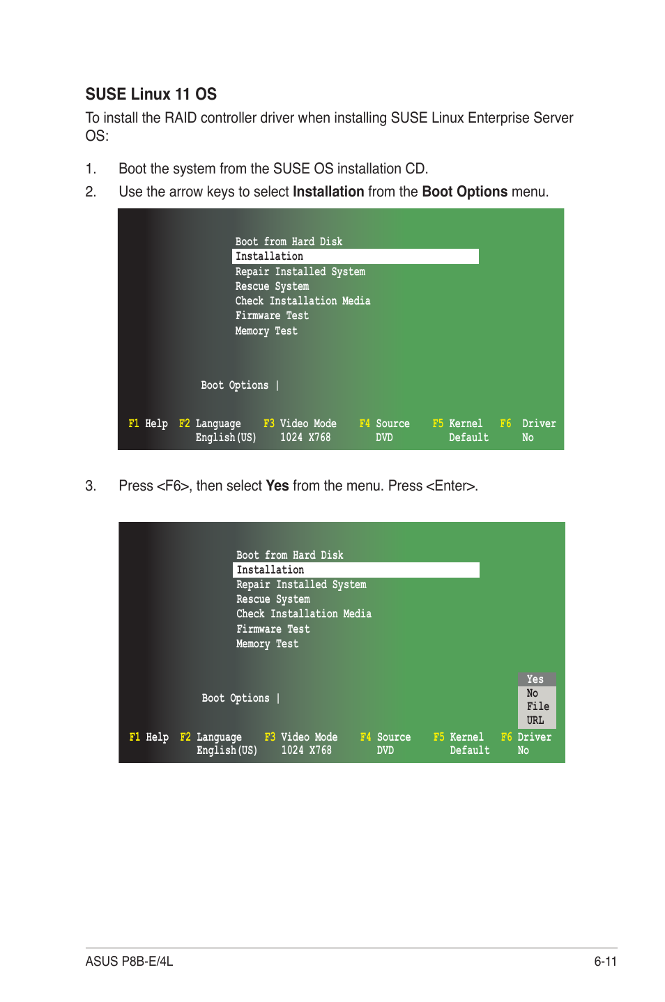 Suse linux 11 os | Asus P8B-E/4L User Manual | Page 135 / 154