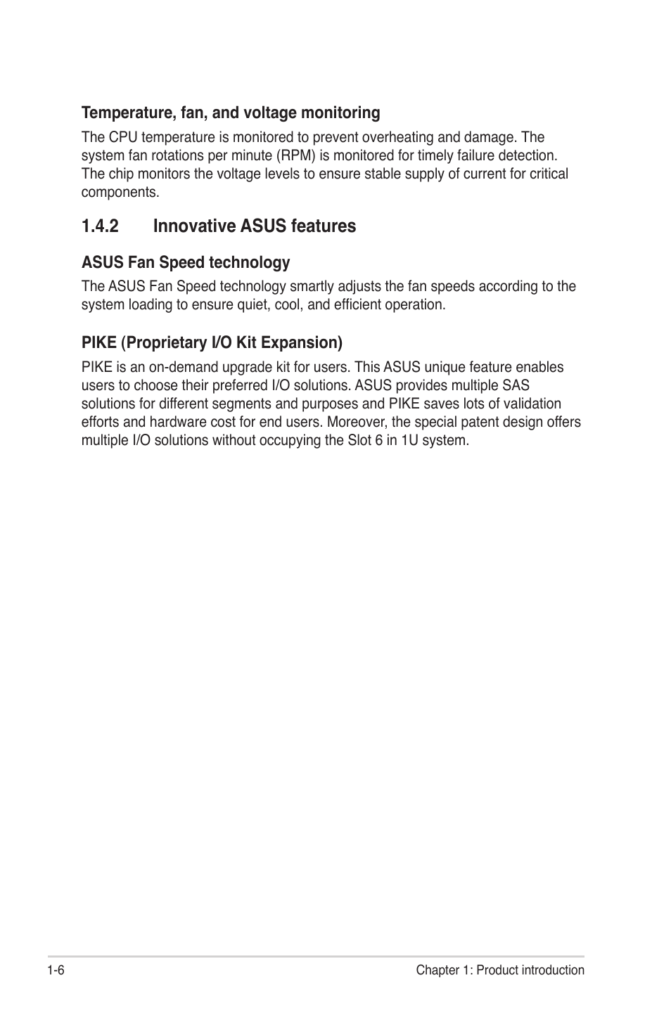 2 innovative asus features, Innovative asus features -6 | Asus P8B-E/4L User Manual | Page 18 / 154