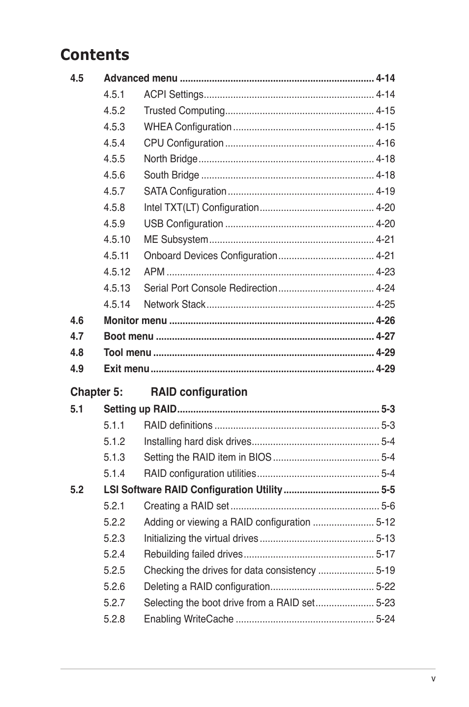 Asus P8B-E/4L User Manual | Page 5 / 154