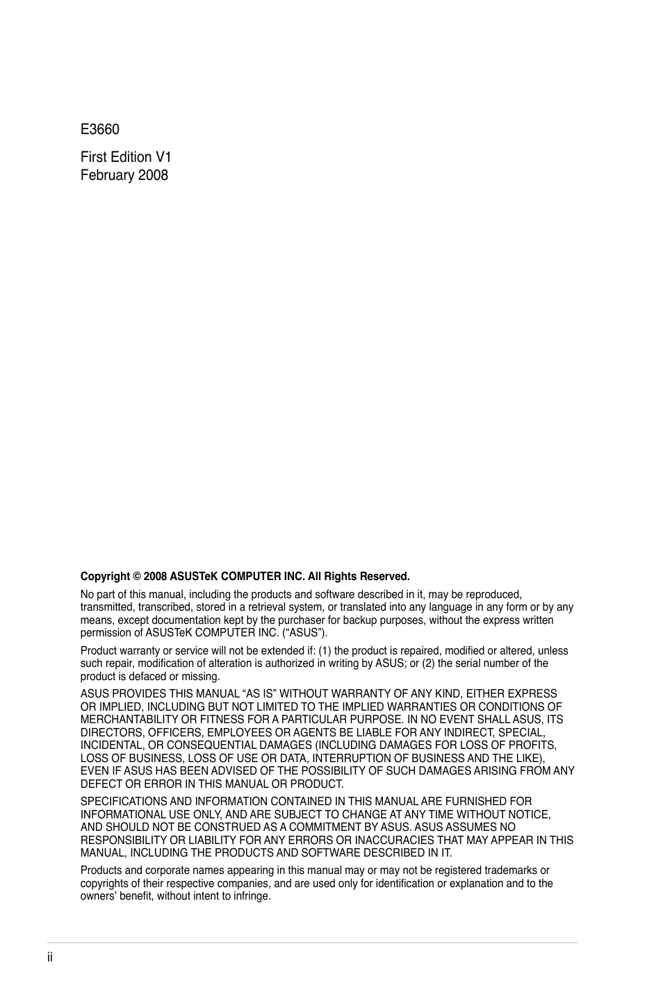 Asus P5E-VM SE User Manual | Page 2 / 102