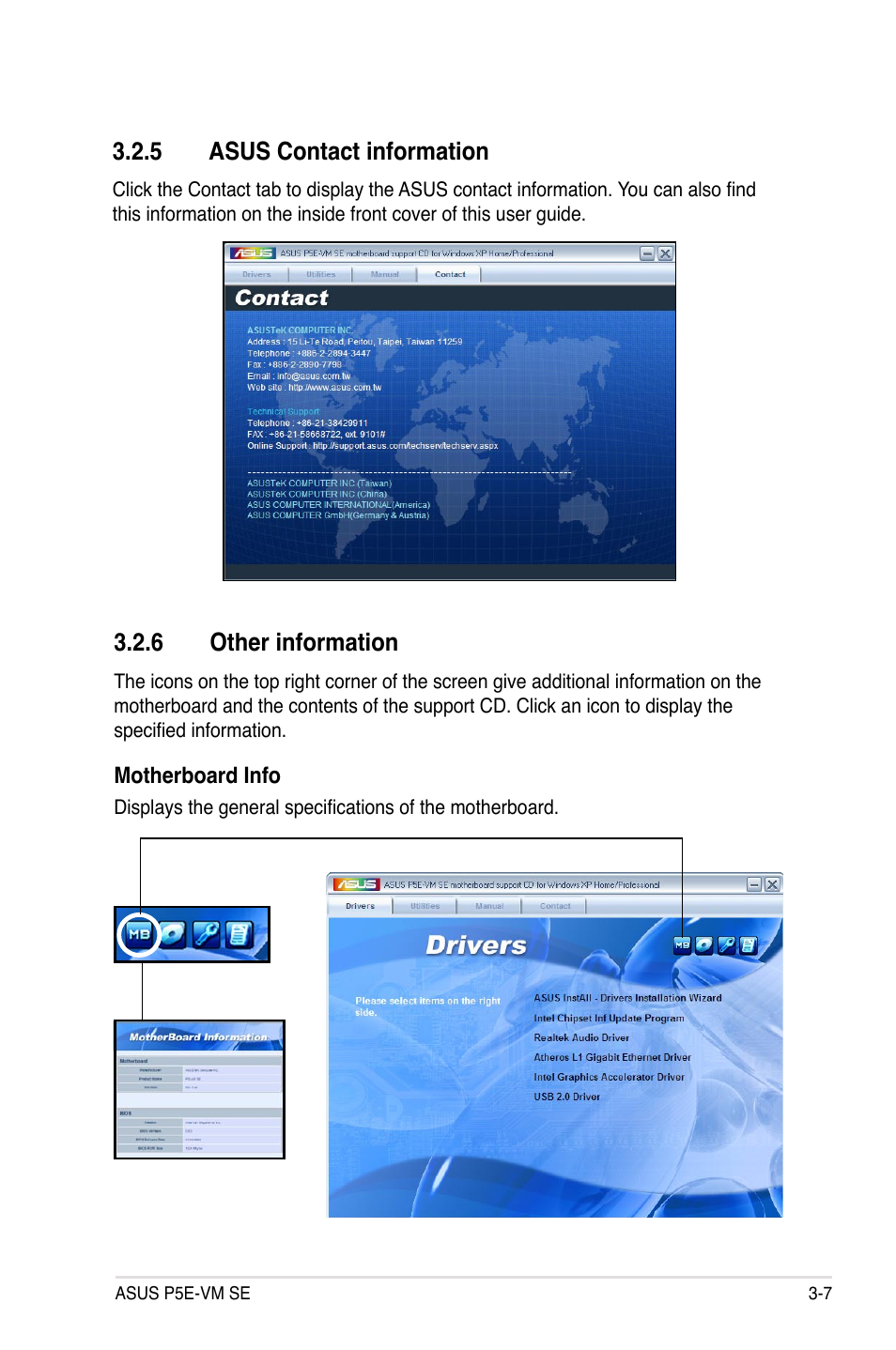 5 asus contact information, 6 other information, Asus contact information -7 | Other information -7 | Asus P5E-VM SE User Manual | Page 97 / 102