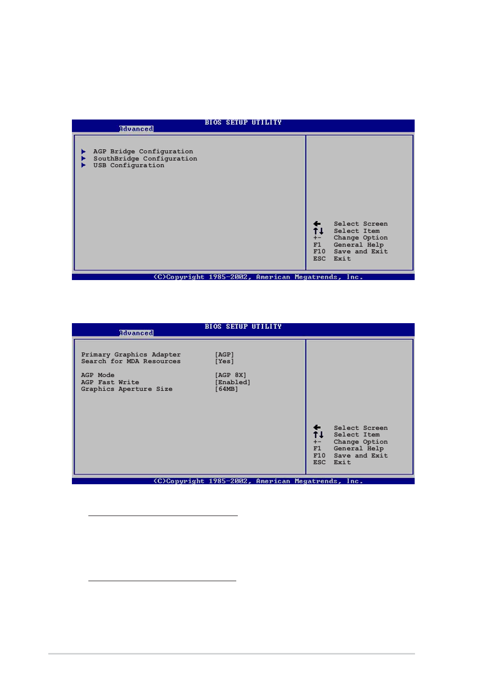 2 chipset, Agp bridge configuration, 22 chapter 4: bios setup | Asus SK8V User Manual | Page 84 / 134