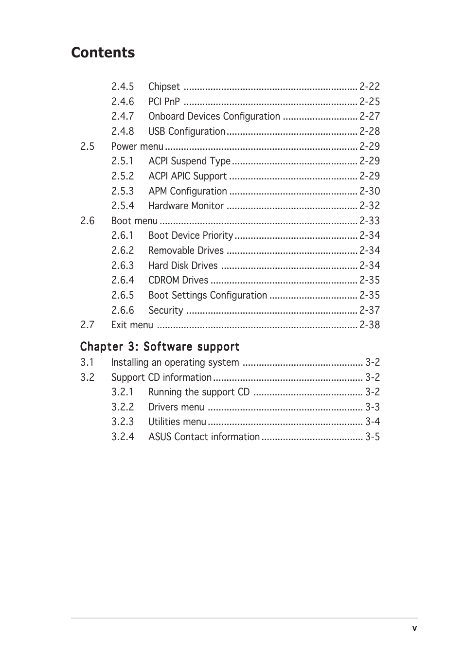 Asus A8V-E SE User Manual | Page 5 / 88