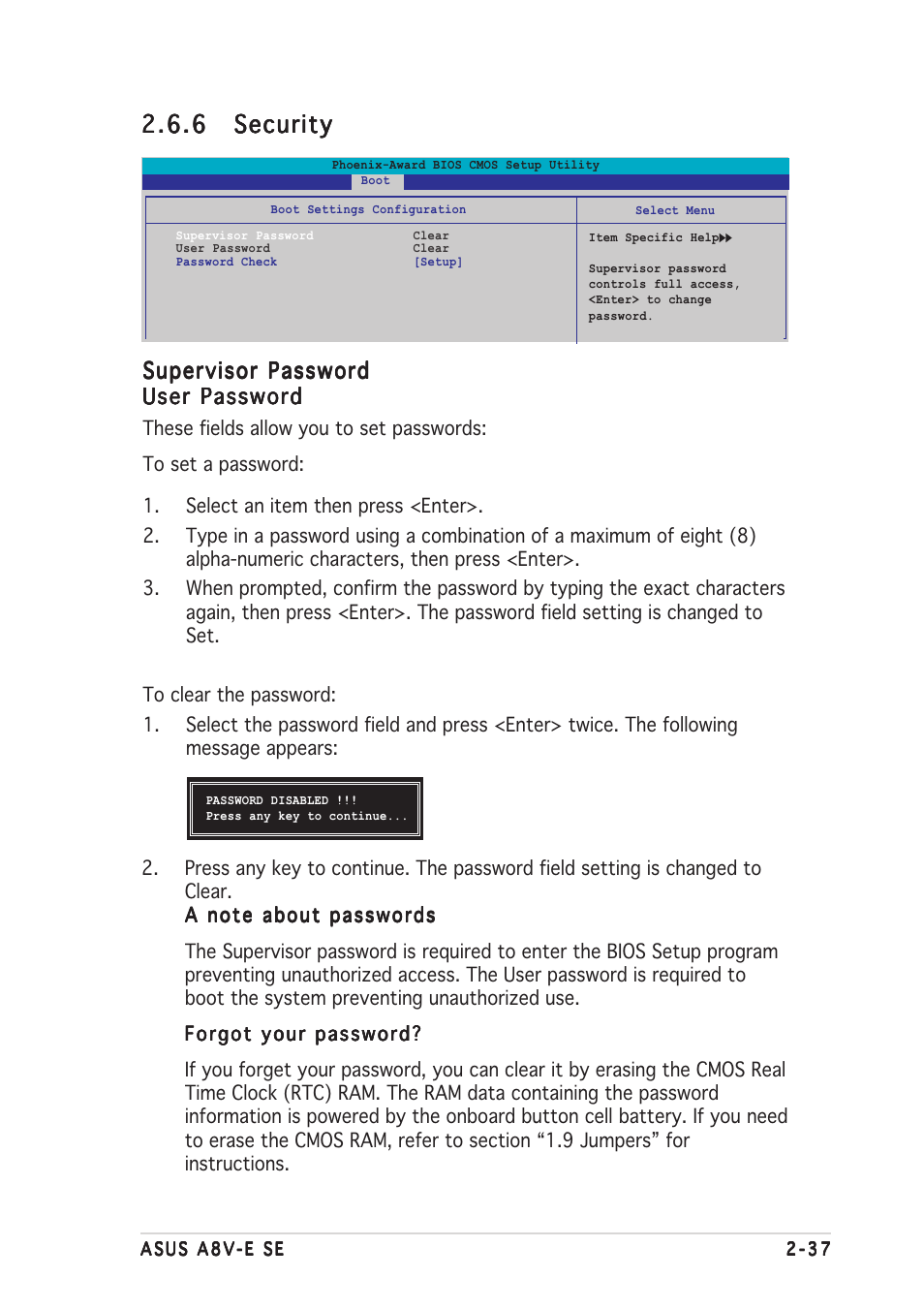 6 security security security security security | Asus A8V-E SE User Manual | Page 79 / 88