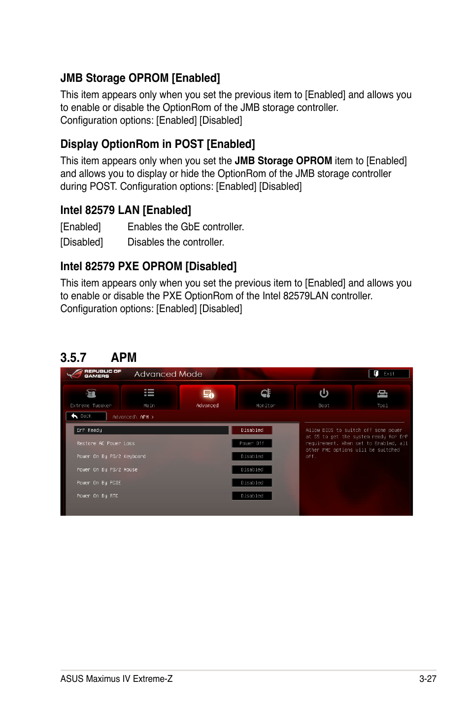 7 apm, Apm -27 | Asus Maximus IV Extreme-Z User Manual | Page 119 / 196