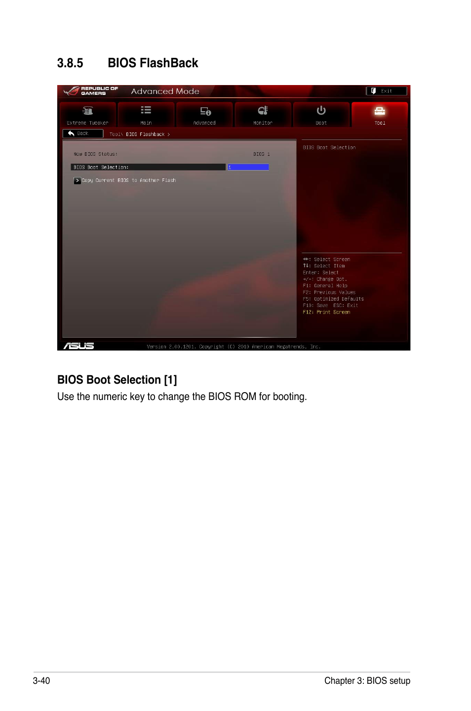 5 bios flashback, Bios flashback -40 | Asus Maximus IV Extreme-Z User Manual | Page 132 / 196