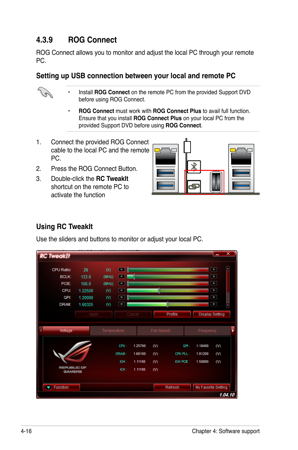 9 rog connect, Rog connect -16 | Asus Maximus IV Extreme-Z User Manual | Page 160 / 196