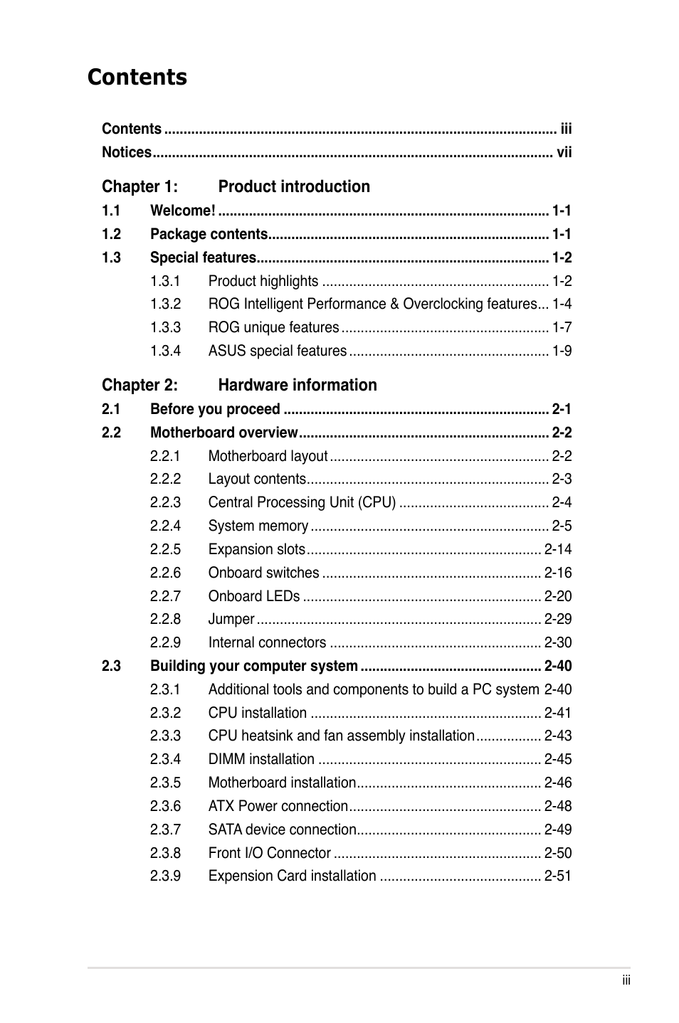 Asus Maximus IV Extreme-Z User Manual | Page 3 / 196
