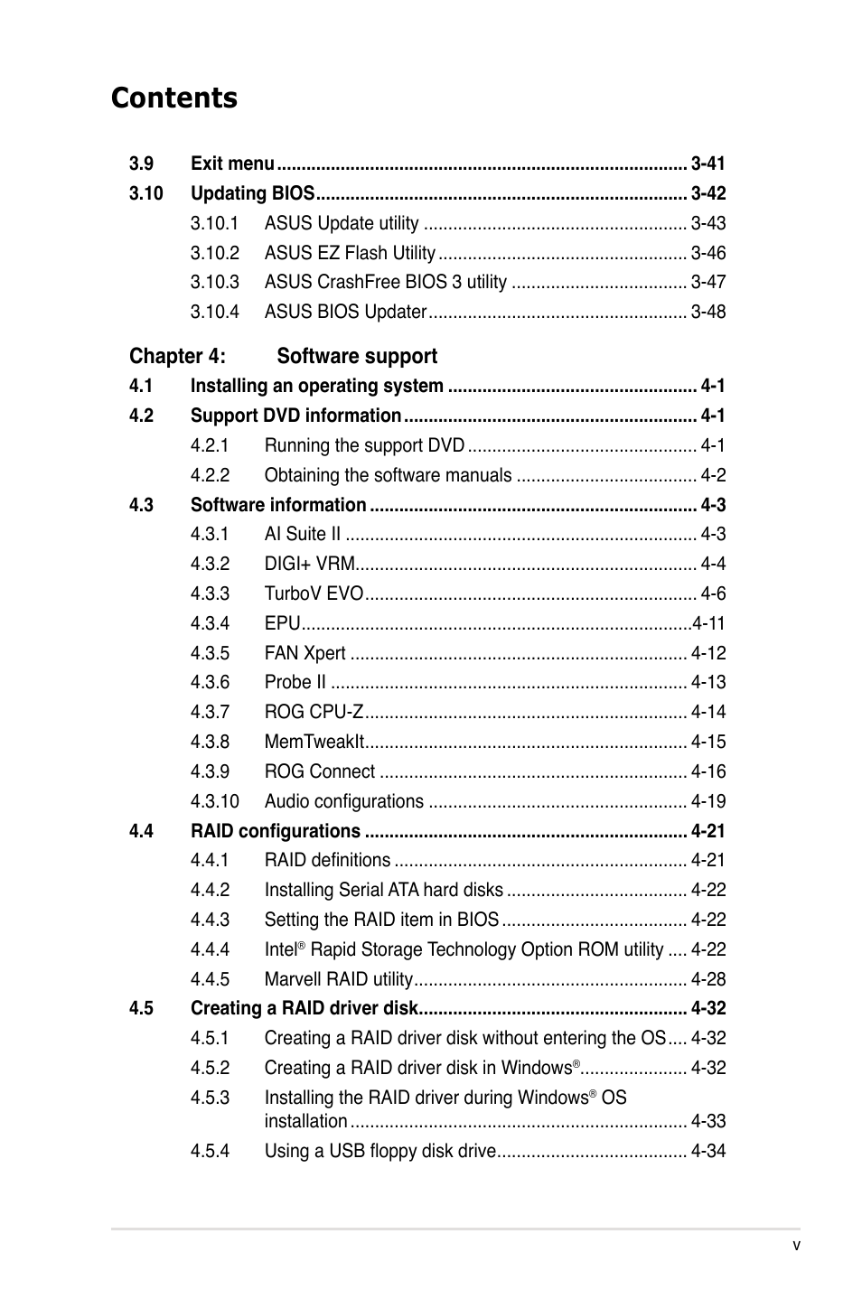 Asus Maximus IV Extreme-Z User Manual | Page 5 / 196