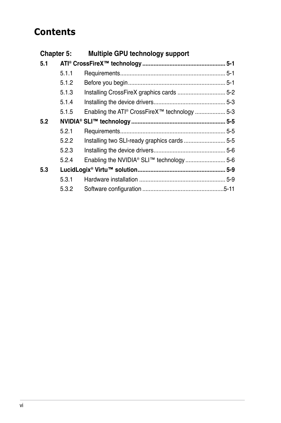 Asus Maximus IV Extreme-Z User Manual | Page 6 / 196