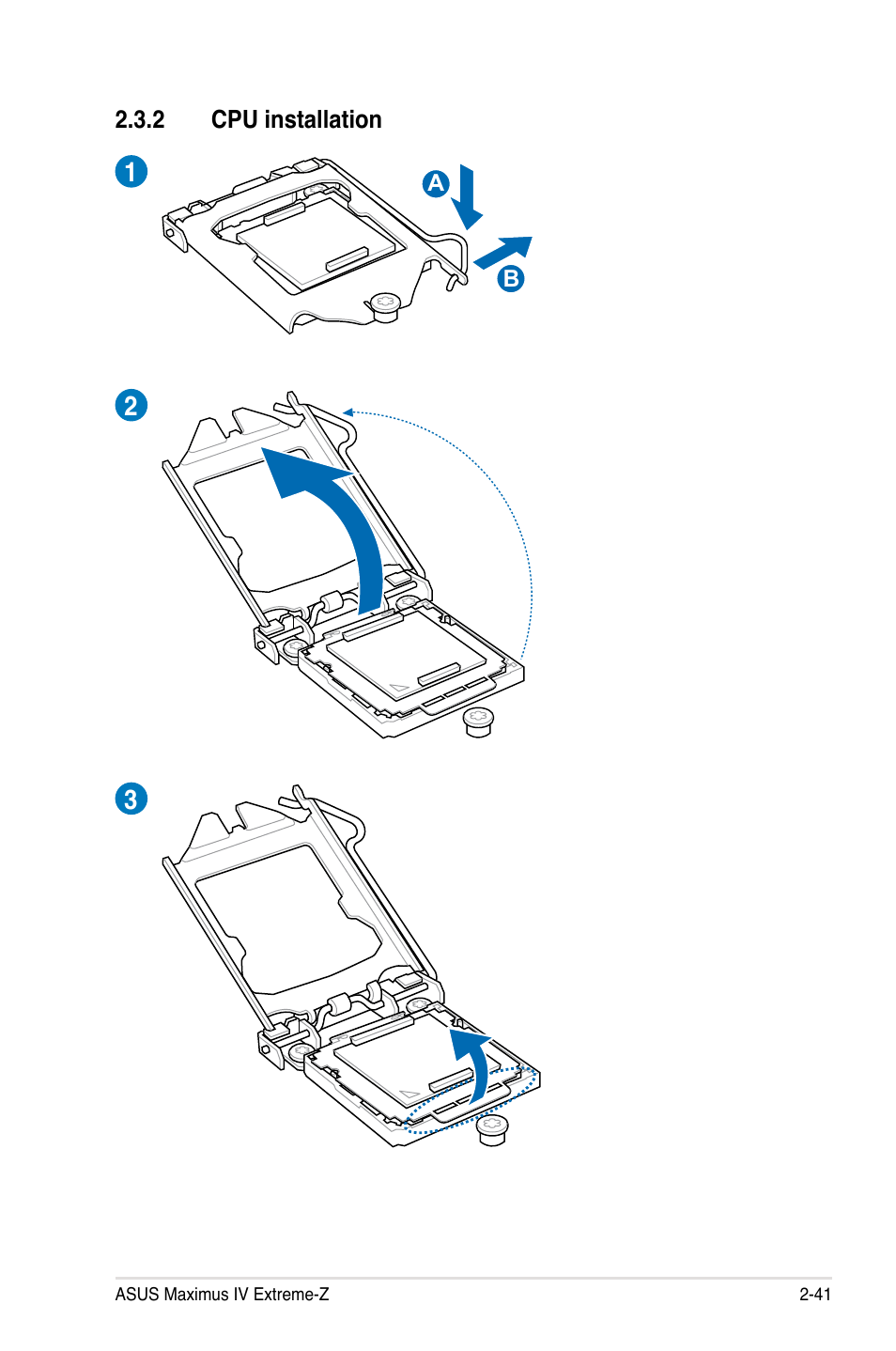 2 cpu installation, Cpu installation -41 | Asus Maximus IV Extreme-Z User Manual | Page 73 / 196