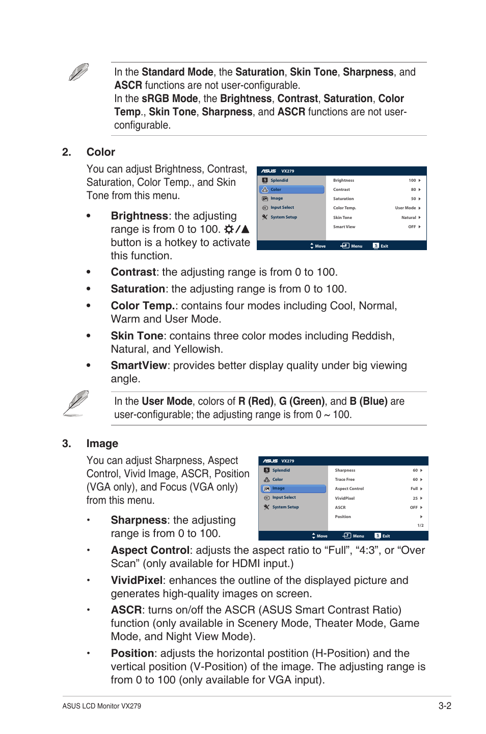 Asus VX279N-W User Manual | Page 20 / 26