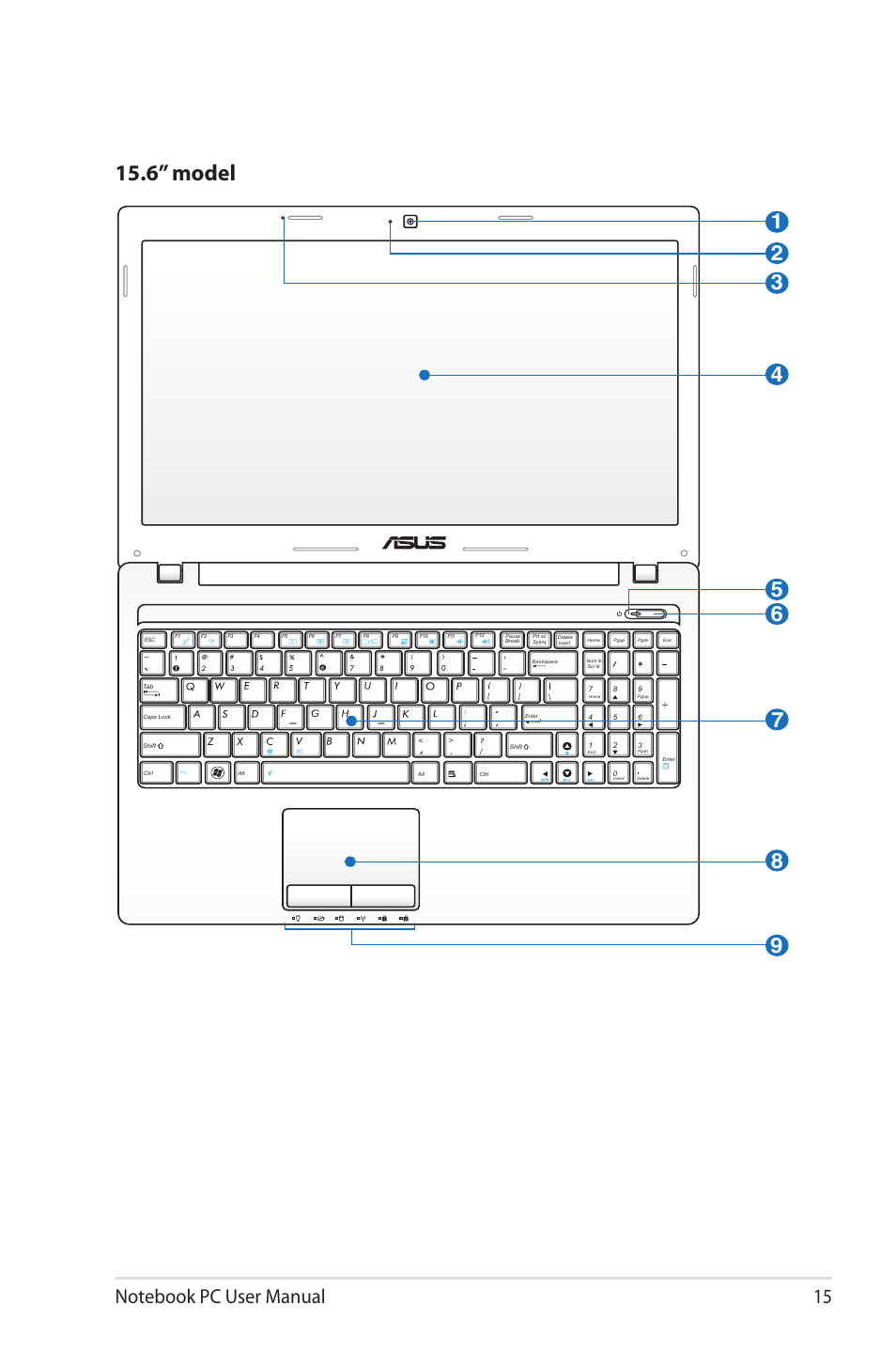 6” model | Asus X43SM User Manual | Page 15 / 110