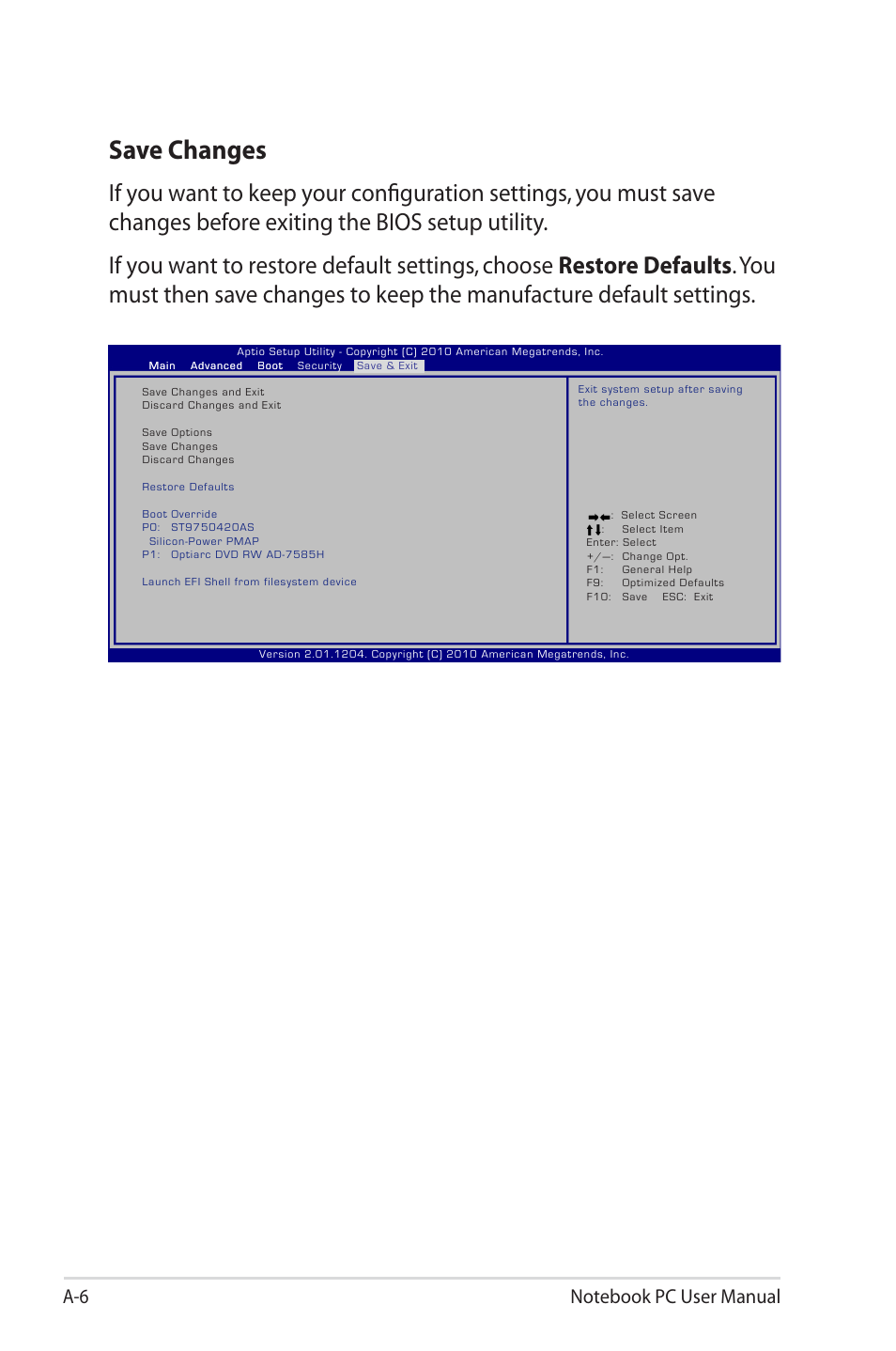 Save changes | Asus X43SM User Manual | Page 78 / 110