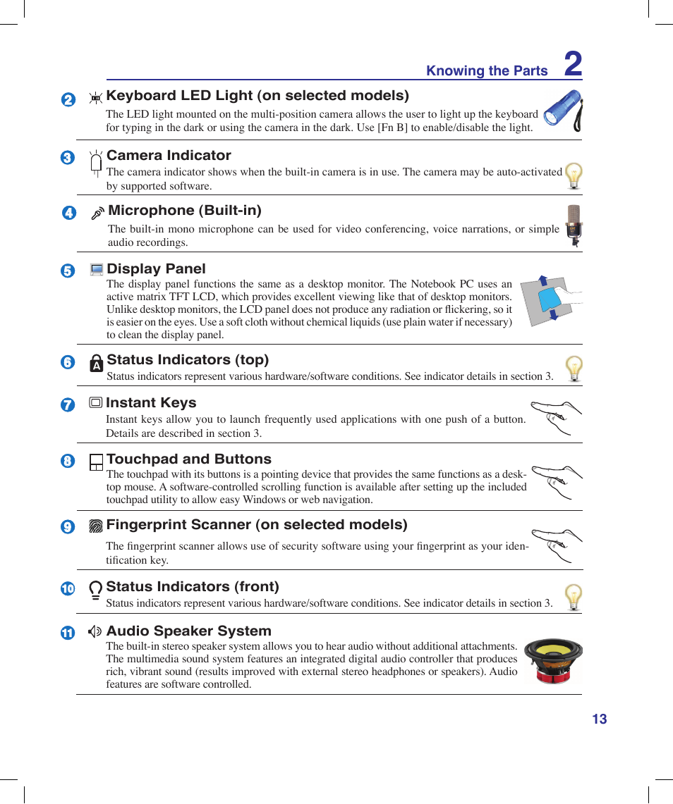 Asus X53Q User Manual | Page 13 / 85