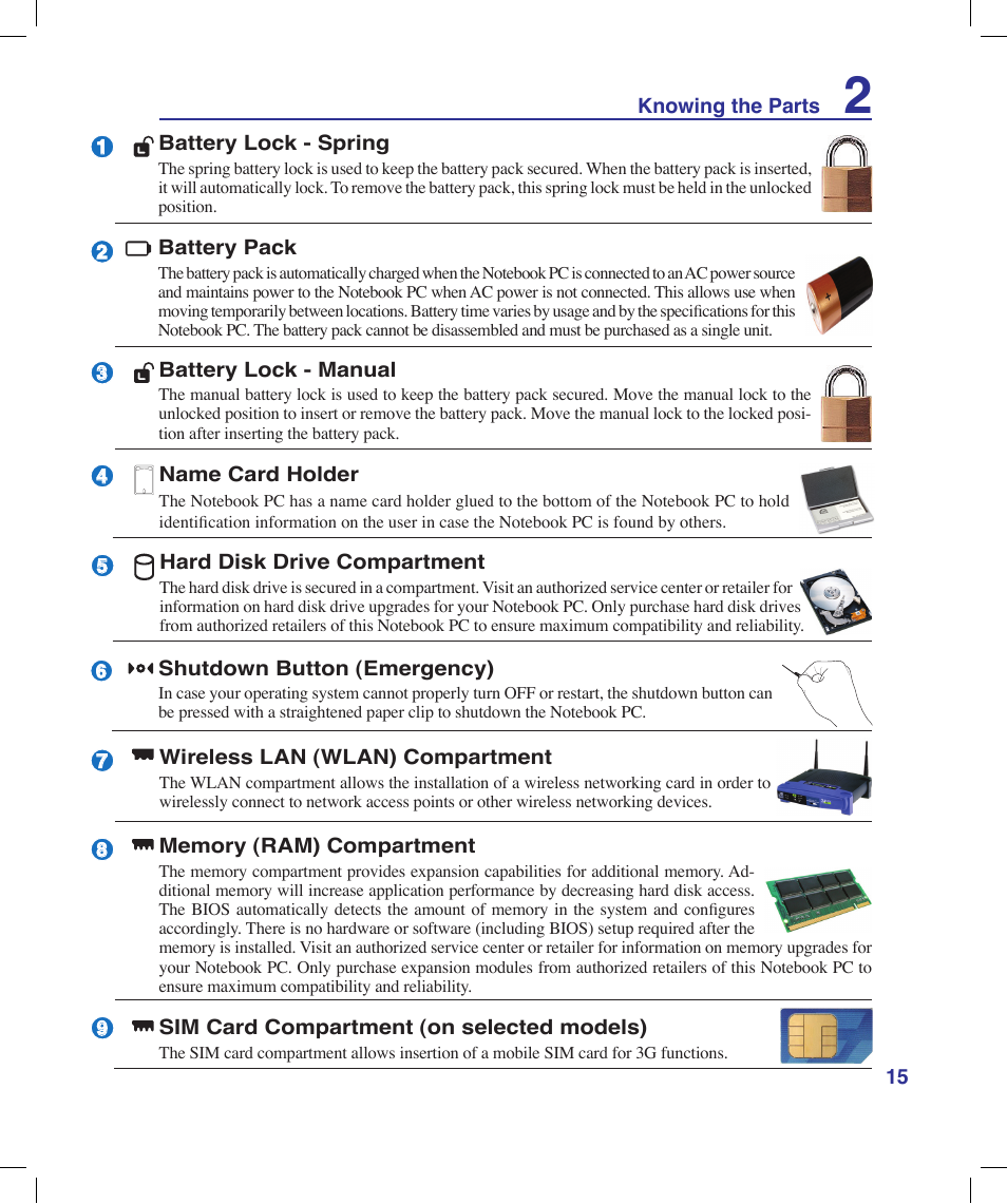 Asus X53Q User Manual | Page 15 / 85