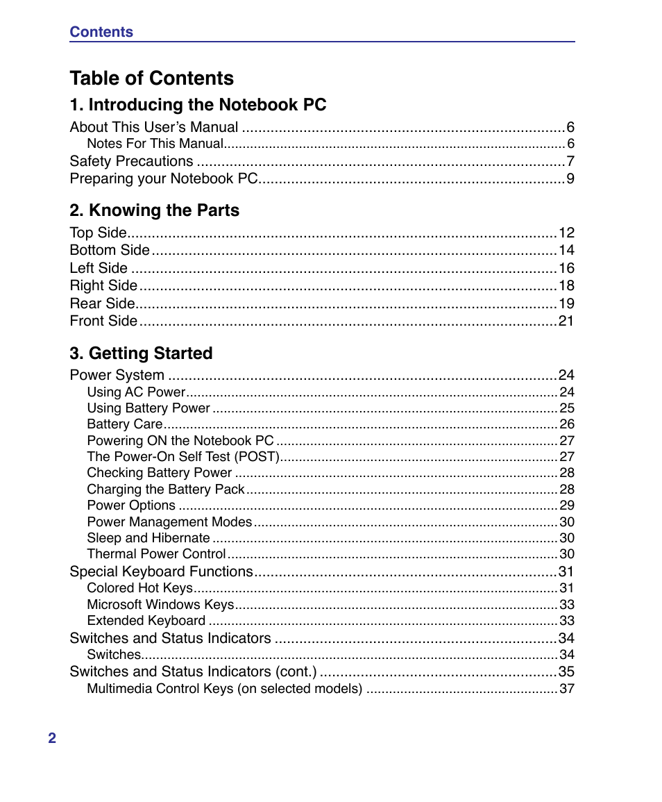 Asus X61Z User Manual | Page 2 / 88