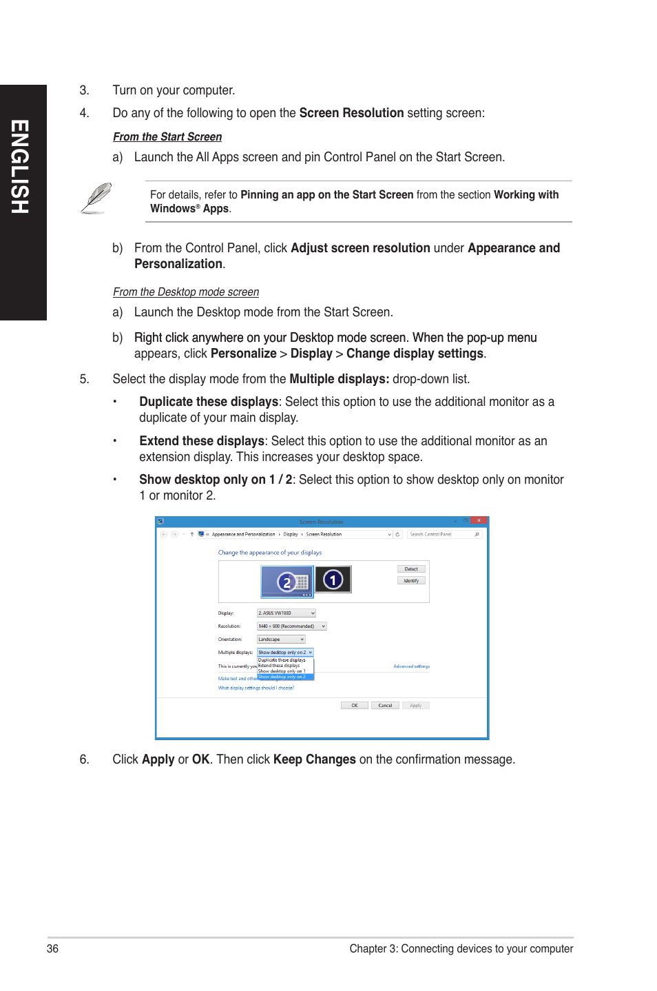 En gl is h en gl is h en gl is h en gl is h | Asus CP6130 User Manual | Page 36 / 70