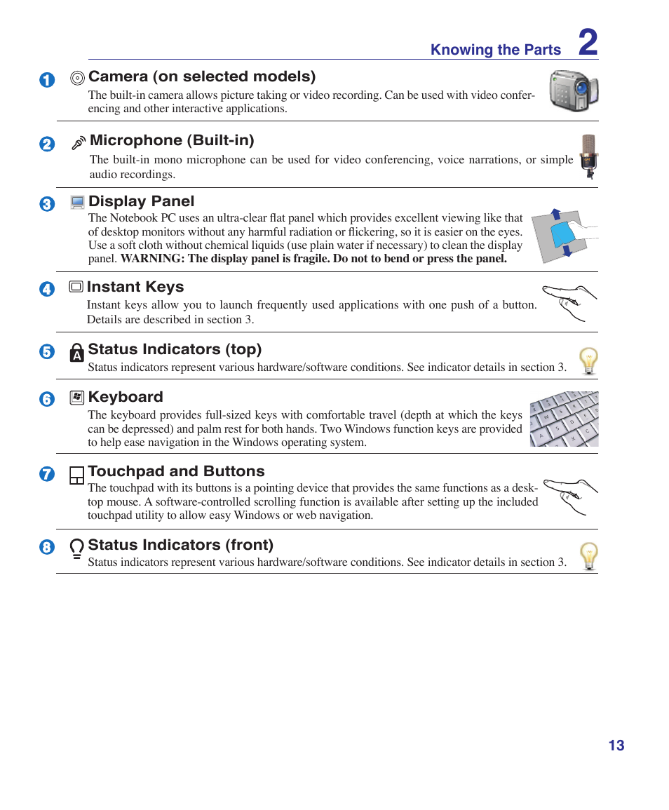 Asus Z62Ha User Manual | Page 13 / 83