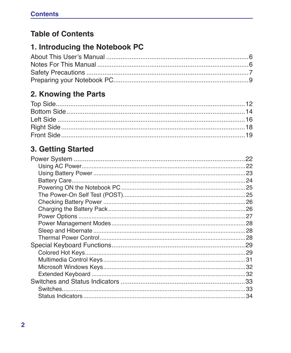 Asus UL50Vg User Manual | Page 2 / 82