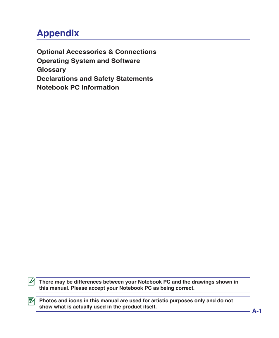 Appendix | Asus UL50Vg User Manual | Page 53 / 82