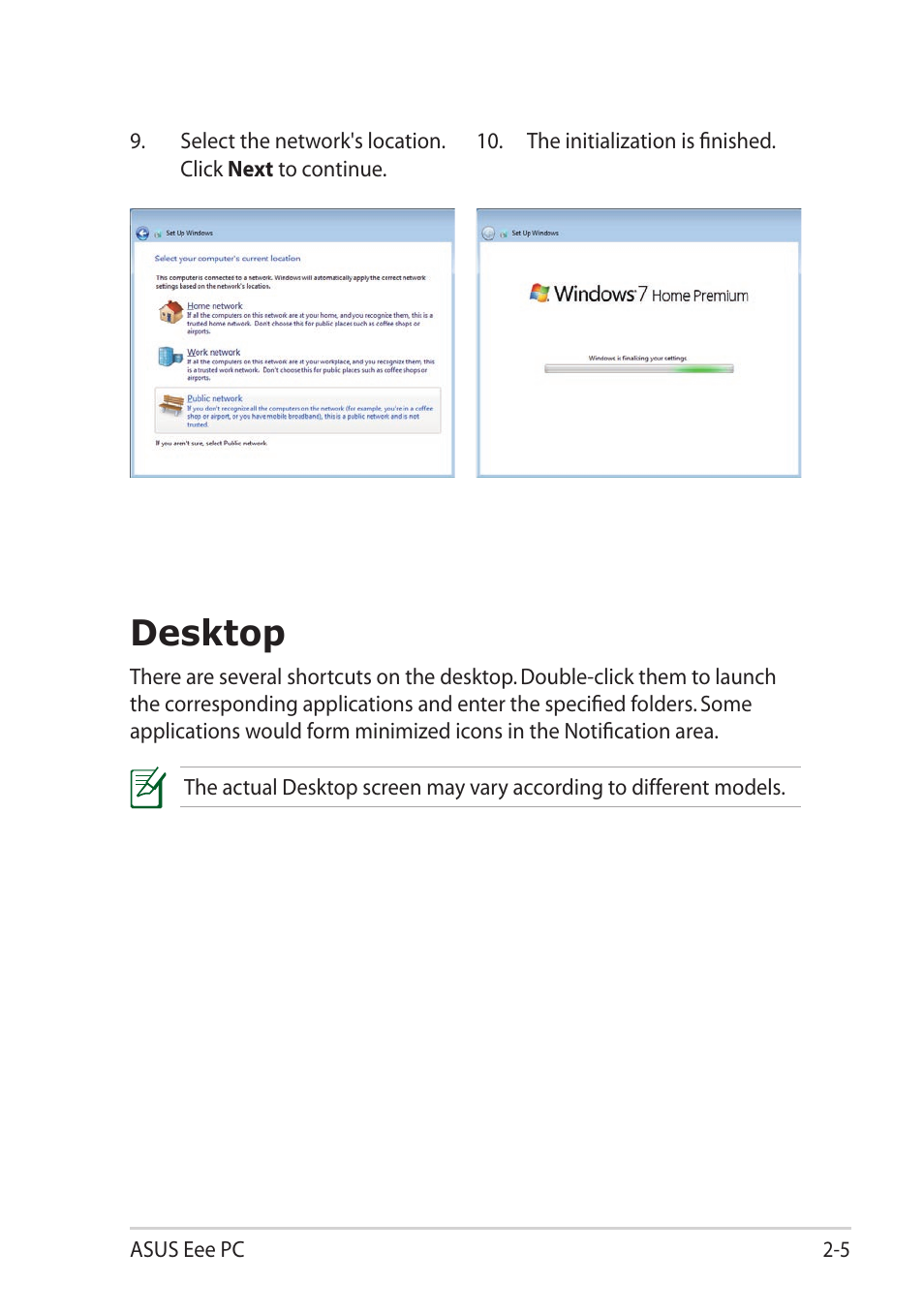 Desktop, Desktop -5 | Asus Eee PC T101MT User Manual | Page 29 / 68