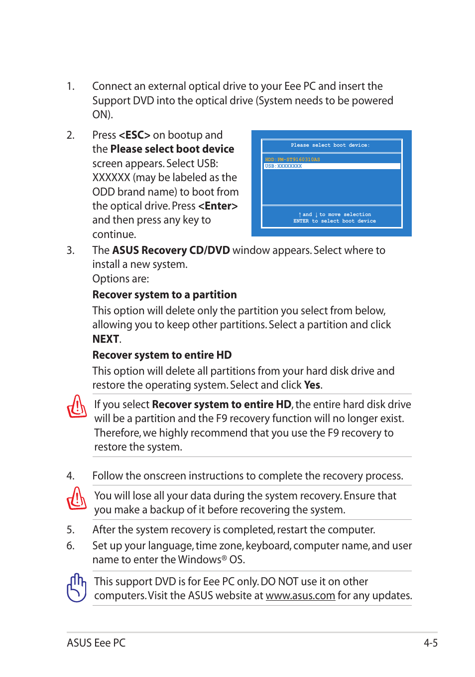 Asus Eee PC T101MT User Manual | Page 53 / 68