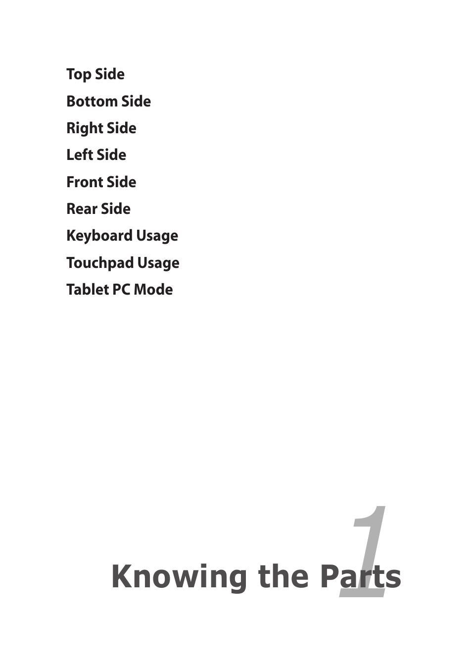 Knowing the parts | Asus Eee PC T101MT User Manual | Page 9 / 68