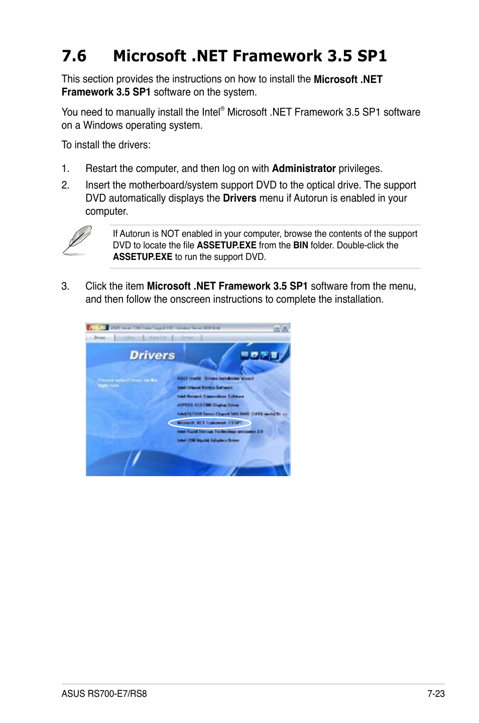 6 microsoft .net framework 3.5 sp1, Microsoft .net framework 3.5 sp1 -23 | Asus RS700-E7/RS8 User Manual | Page 177 / 194