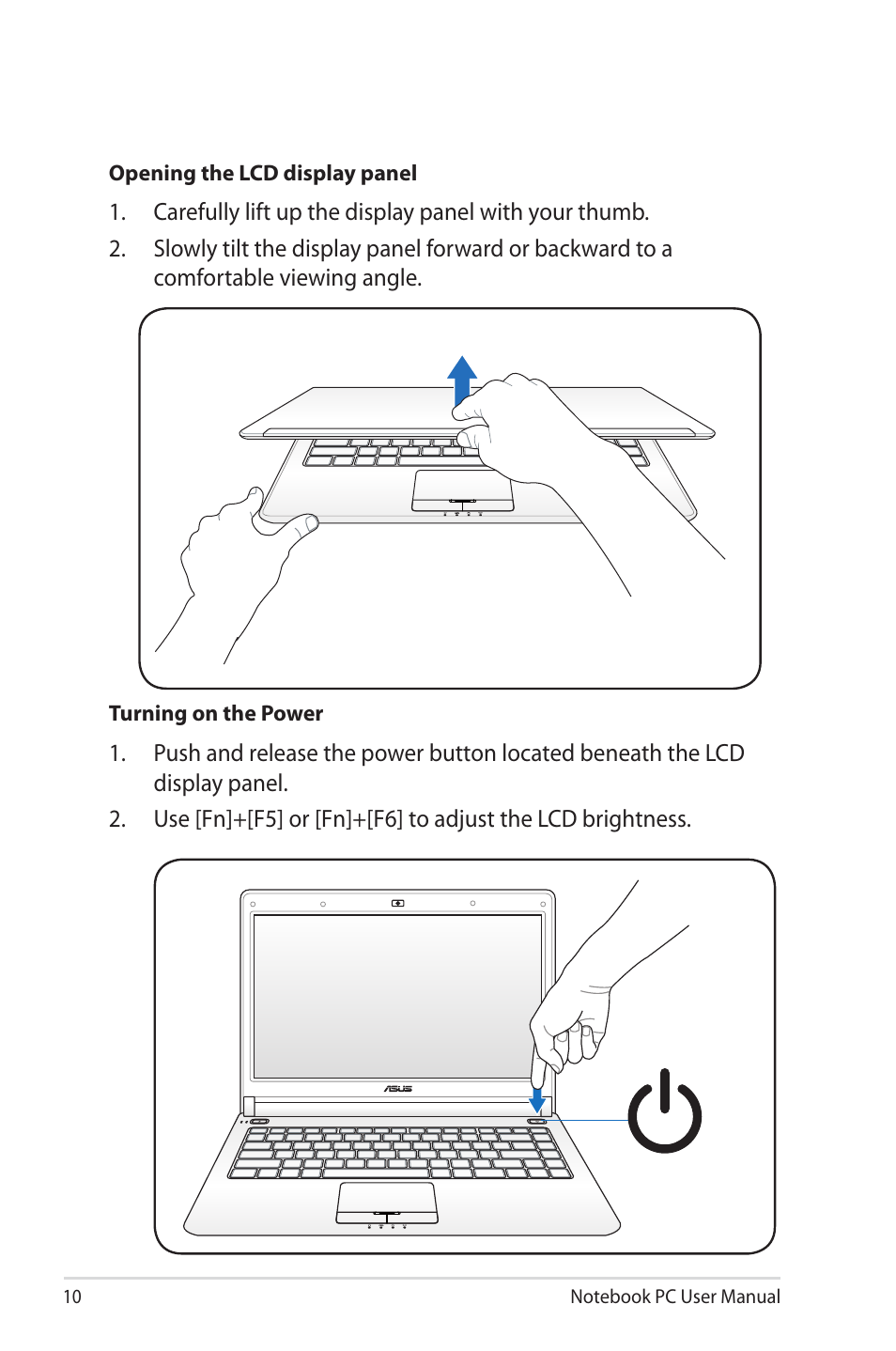 Asus U45JC User Manual | Page 10 / 114