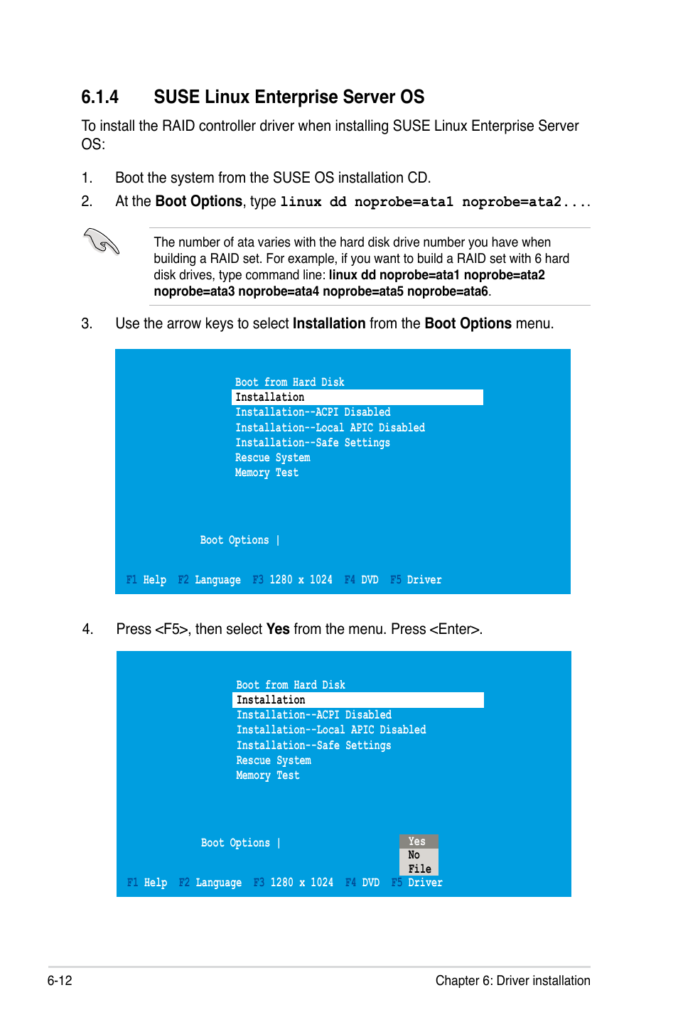4 suse linux enterprise server os, Suse linux enterprise server os -12 | Asus Z8PE-D18 User Manual | Page 146 / 166