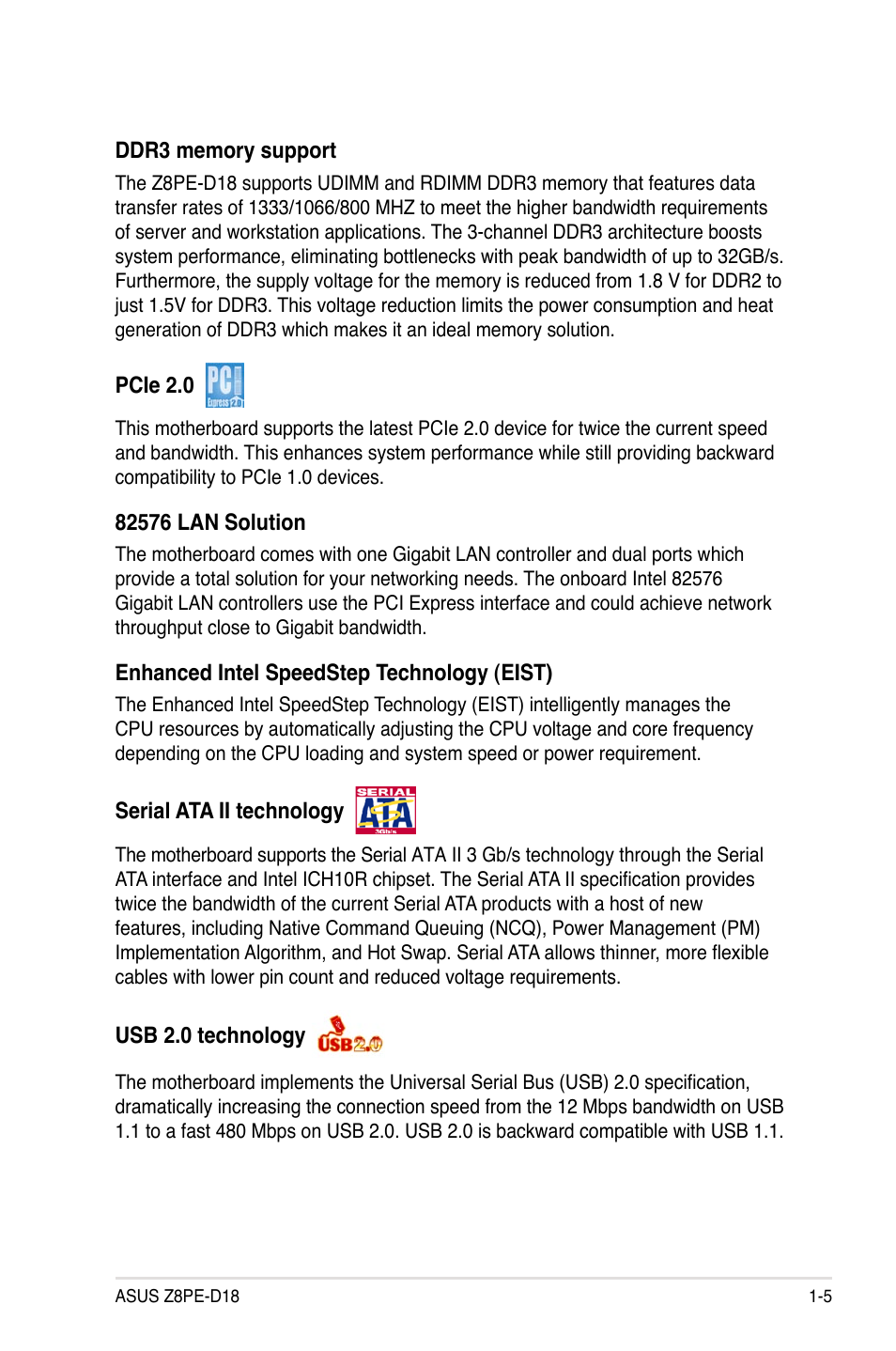 Asus Z8PE-D18 User Manual | Page 17 / 166