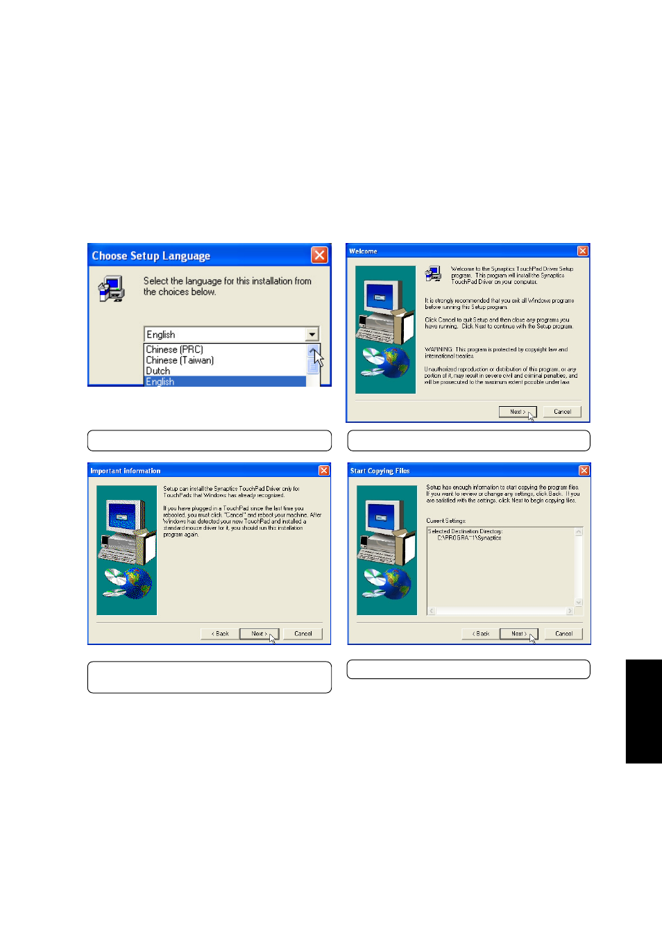 Touchpad, Installing the touchpad driver for windows xp | Asus S1B User Manual | Page 39 / 110