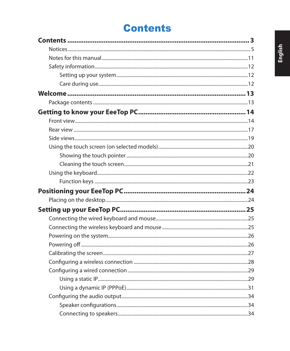 Asus ET2203T User Manual | Page 3 / 40