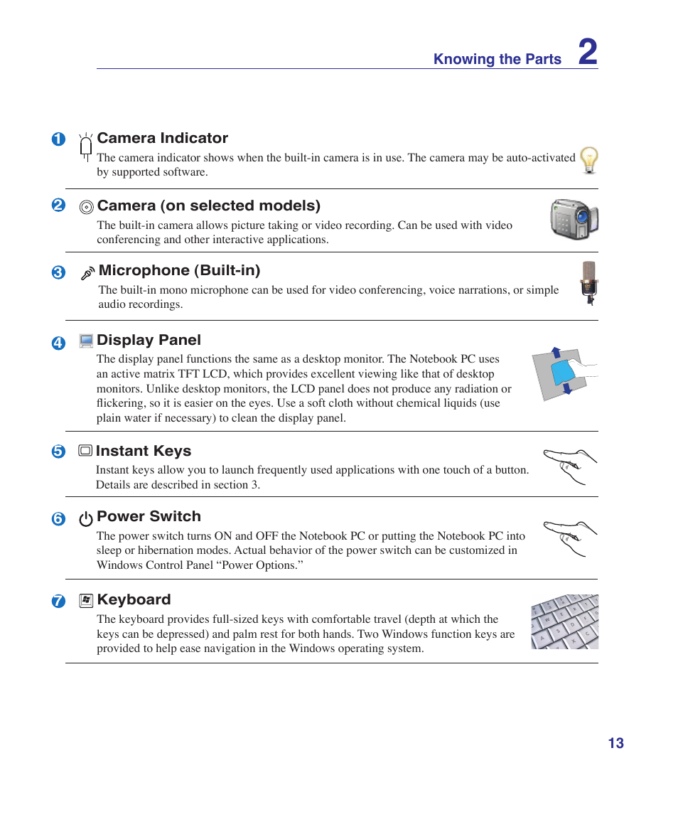 Asus N70SV User Manual | Page 13 / 87